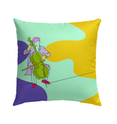 Contrabass Line Art Outdoor Pillow - Beyond T-shirts